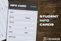 New Student Information Cardsben Read On Dribbble inside Student Information Card Template