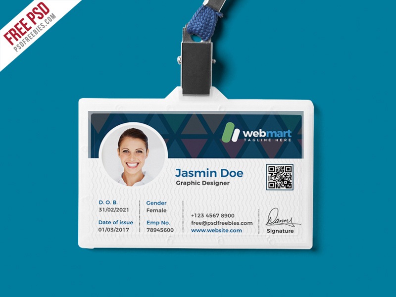 Office Id Card Design Psd | Psdfreebies for Id Card Design Template Psd Free Download