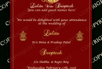 Ornate Scroll Wedding E-Card - Edit Online And Send Via regarding Indian Wedding Cards Design Templates