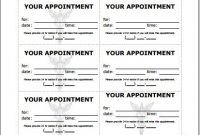 Patient Appointment Cards Template | Printable Medical Forms throughout Dentist Appointment Card Template