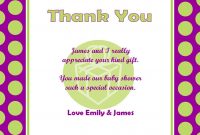 Personalised Baby Shower Thank You Card Design 5 inside Thank You Card Template For Baby Shower