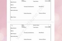 Pharmacology Drug Card Template intended for Med Cards Template