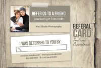 Photography Referral Card Template Rep Card in Referral Card Template Free