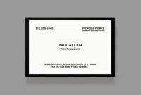 Pin On Business Card Template for Paul Allen Business Card Template