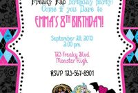 Pinanet R On Birthday Parties | Monster High Invitations in Monster High Birthday Card Template