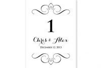Pinsusan Manty On Print | Wedding Table Numbers in Table Number Cards Template