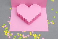 Pixelated Popup Card : 8 Steps (With Pictures) – Instructables in Pixel Heart Pop Up Card Template