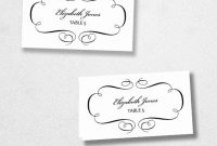 Place Card Size Template In 2020 | Free Place Card Template in Place Card Size Template