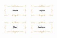 Place Card Template Word 6 Per Sheet Elegant Wedding Program throughout Place Card Template Free 6 Per Page