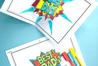 Pop Up Best Dad Card Printable – Red Ted Art – Make Crafting with Diy Pop Up Cards Templates
