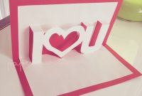 Pop Up Card Tutorial – Valentines Day – Paper Kawaii pertaining to Pop Out Heart Card Template