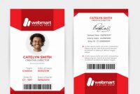 Premium Psd | Employee Id Card for Work Id Card Template