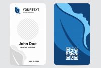 Premium Vector | Annual Report Employee Card Template, Blue throughout Advertising Card Template