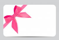 Premium Vector | Blank Gift Card Template With Pink Bow And pertaining to Present Card Template