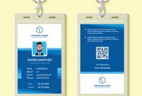 Premium Vector | Blue Employee Id Card Design Template for Company Id Card Design Template