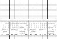 Printable Bridge Score Sheets – Download Free In Pdf for Bridge Score Card Template