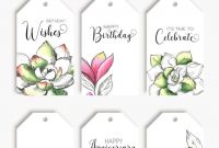 Printable Celebration Tags | Free Tags To Print For A intended for Celebrate It Templates Place Cards