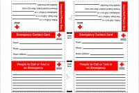 Printable Emergency Cards | Template Business Psd, Excel in In Case Of Emergency Card Template