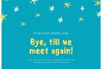 Printable Farewell Cards You Can Customize For Free | Canva throughout Goodbye Card Template