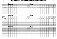 Printable Golf Scorecards – Print Golf Scorecard for Golf Score Cards Template
