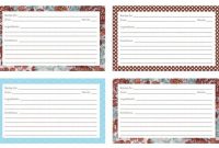 Printable Recipe Card Template with Fillable Recipe Card Template
