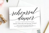 Printable Rehearsal Dinner Invitation Template – Instant in Celebrate It Templates Place Cards