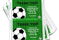 Printable Soccer Thank You Card Template in Soccer Thank You Card Template