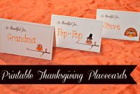 Printable Thanksgiving Placecards | Creative Market Blog for Thanksgiving Place Card Templates