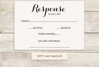 Printable Wedding Rsvp Template Rsvp Card Byron Any | Etsy intended for Free Printable Wedding Rsvp Card Templates