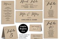 Printable Wedding Seating Chart Template, Plus Table Numbers pertaining to Michaels Place Card Template