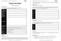 Project Fact Sheet Template inside Fact Card Template