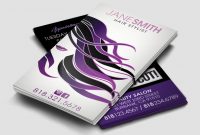 Purple Hair Stylist Business Card Template throughout Hair Salon Business Card Template