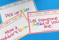 Random Acts Of Kindness Cards For Kids: 40 Free Printable Cards within Random Acts Of Kindness Cards Templates