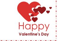 Red Hearts Valentine's Day Card (Quarter-Fold) in Valentine Card Template Word