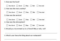 Restaurant Comment Cards: The Secret To A Great Guest Experience for Restaurant Comment Card Template