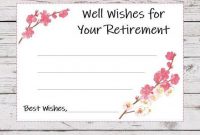 Retirement Wishes Printable Cards, Well Wishes For for Retirement Card Template