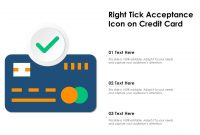 Right Tick Acceptance Icon On Credit Card | Templates pertaining to Acceptance Card Template