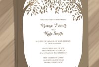 Romantic Woods Trees Fall Wedding Invitation | Wedding intended for Invitation Cards Templates For Marriage