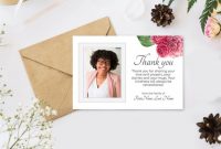 Roses Funeral Thank You Cards. Printable Sympathy Thank You, Editable  Bereavement Thank You Card – Online Edit Digital Download pertaining to Sympathy Thank You Card Template