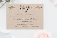 Rustic Wedding Rsvp Cards Template Rsvp Card Wedding regarding Template For Rsvp Cards For Wedding