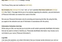 Sample Privacy Policy Template - Termsfeed throughout Credit Card Privacy Policy Template