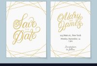Save Date Wedding Invitation Card Template with regard to Save The Date Cards Templates