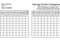 Scorecards within Golf Score Cards Template