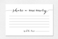 Share A Memory Card Memory Cards Share A Memory Printable within In Memory Cards Templates