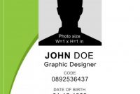 Simple Id Card Template Word – Cards Design Templates with Free Id Card Template Word