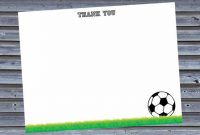 Soccer Thank You Cards Instant Download Stationery Note pertaining to Soccer Thank You Card Template