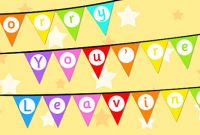 Sorry You're Leaving Bunting (Teacher Made) pertaining to Sorry You Re Leaving Card Template