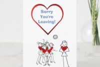 Sorry You're Leaving Netball Greeting Card with Sorry You Re Leaving Card Template
