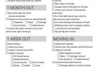 Spreadsheet Moving House Checklist Free Printable Download regarding Free Moving House Cards Templates
