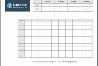 Super Bowl 2020 Squares Template (Free Printable Pdf) with Football Betting Card Template